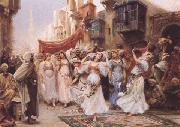 Gaston Saintpierre Chetahate (les danseuses) fete des femmes dans un mariage arabe a Tlemcen (province d'Oran) (mk32) oil on canvas